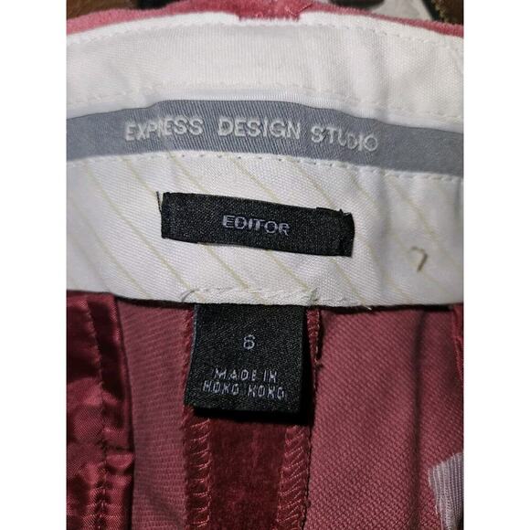 NWOT! Express Design Studio Editor Velvet Trouser Pant Size 6 - Picture 8 of 9